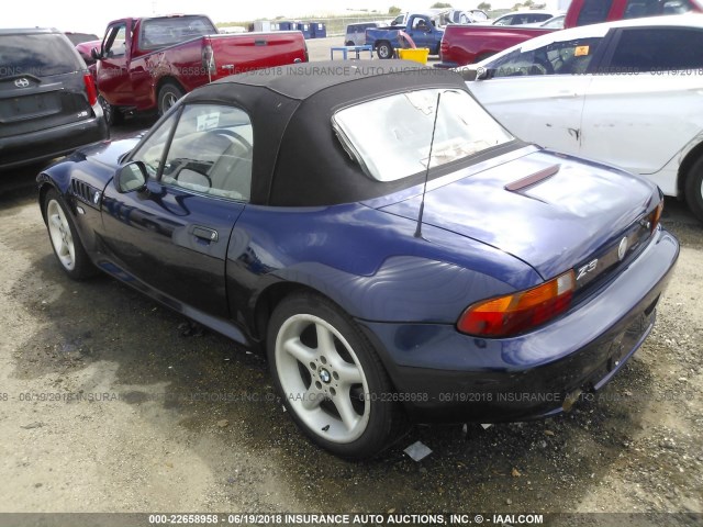 4USCJ3320VLC09167 - 1997 BMW Z3 2.8 BLUE photo 3