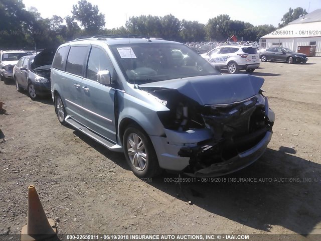 2A4RR6DX9AR167112 - 2010 CHRYSLER TOWN & COUNTRY LIMITED Light Blue photo 1