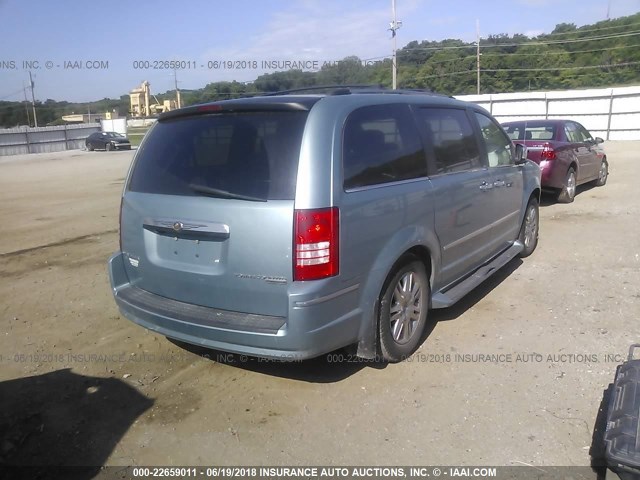 2A4RR6DX9AR167112 - 2010 CHRYSLER TOWN & COUNTRY LIMITED Light Blue photo 4