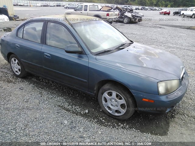 KMHDN45D91U040878 - 2001 HYUNDAI ELANTRA GLS/GT TURQUOISE photo 1