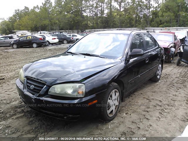 KMHDN46D26U326528 - 2006 HYUNDAI ELANTRA GLS/GT/LIMITED BLACK photo 2