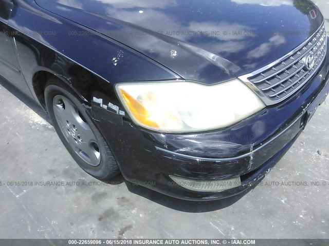 4T1BF28B13U294977 - 2003 TOYOTA AVALON XL/XLS BLACK photo 6