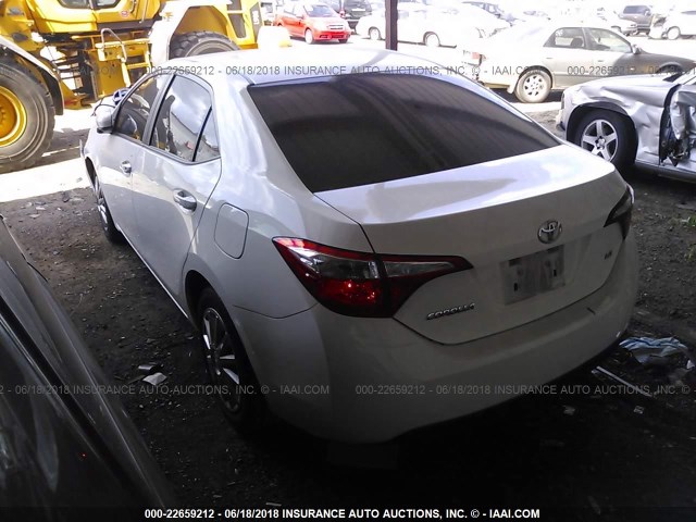 5YFBURHE8FP268603 - 2015 TOYOTA COROLLA L/LE/LE PLS/PRM/S/S PLS WHITE photo 3