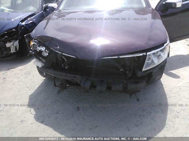 3LNDL2L35BR763186 - 2011 LINCOLN MKZ HYBRID MAROON photo 6