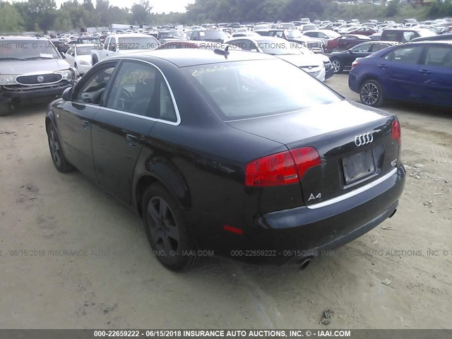 WAUDF78E15A568880 - 2005 AUDI A4 2.0T QUATTRO BLACK photo 3