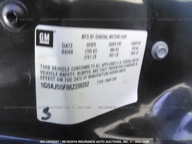 1G8AJ55F86Z208282 - 2006 SATURN ION LEVEL 2 Gümüş foto 9