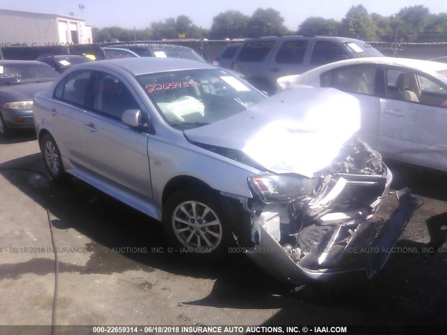 JA32U2FU5AU033748 - 2010 MITSUBISHI LANCER ES/ES SPORT SILVER photo 1