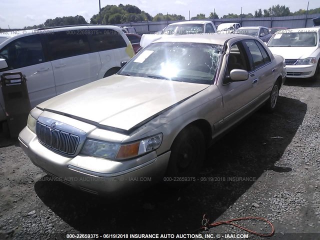 2MEFM74W6XX714585 - 1999 MERCURY GRAND MARQUIS GS GOLD photo 2