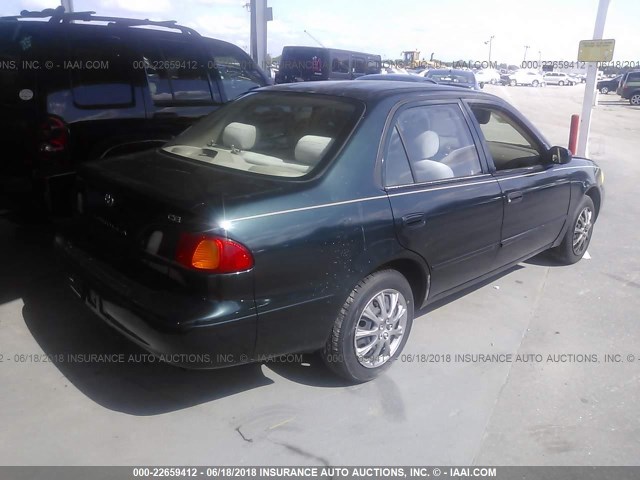 2T1BR12E7XC163709 - 1999 TOYOTA COROLLA VE/CE/LE GREEN photo 4