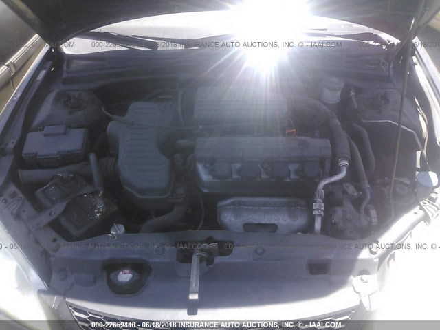 1HGEM22144L047789 - 2004 HONDA CIVIC DX VP შავი ფოტო 10