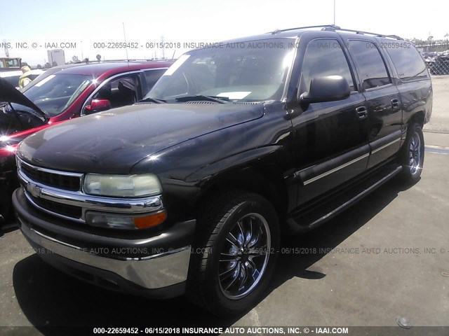 1GNEC16T54J127421 - 2004 CHEVROLET SUBURBAN C1500 BLACK photo 2