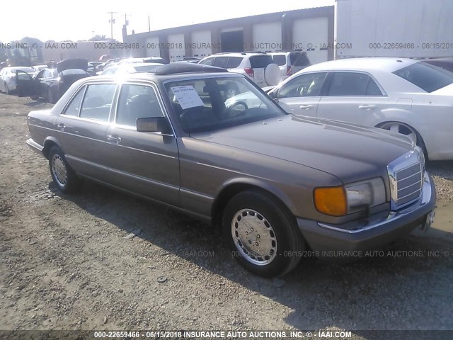 WDBCA35E0MA558770 - 1991 MERCEDES-BENZ 420 SEL BROWN photo 1