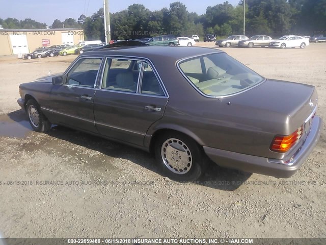 WDBCA35E0MA558770 - 1991 MERCEDES-BENZ 420 SEL BROWN photo 3