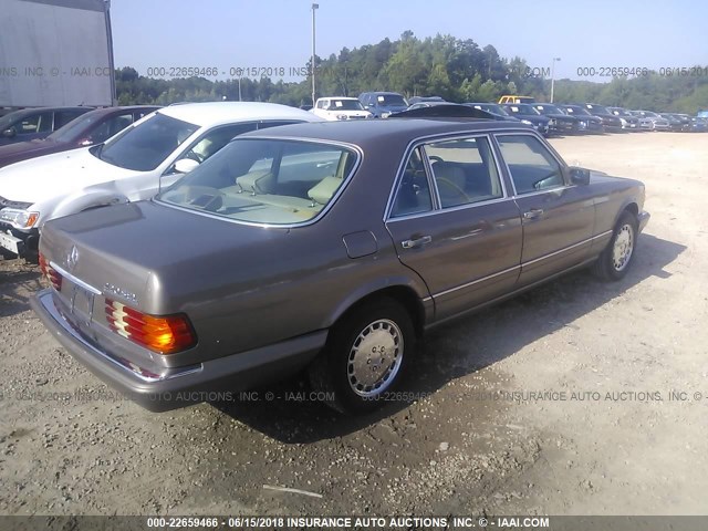 WDBCA35E0MA558770 - 1991 MERCEDES-BENZ 420 SEL BROWN photo 4