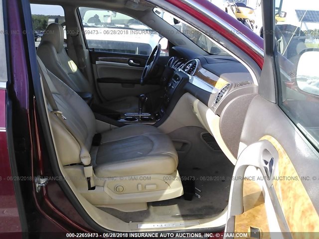 5GALRCED6AJ220739 - 2010 BUICK ENCLAVE CXL ბურგუნდია ფოტო 5