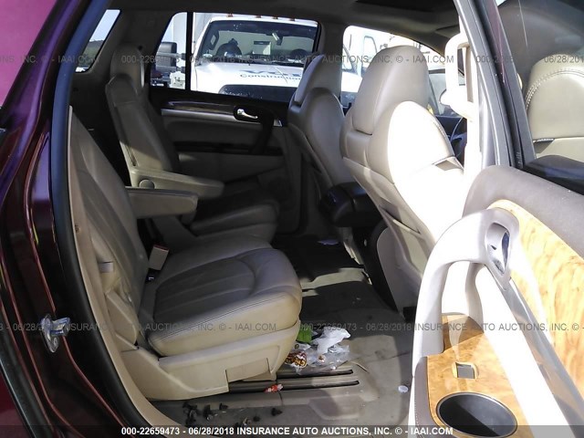 5GALRCED6AJ220739 - 2010 BUICK ENCLAVE CXL ბურგუნდია ფოტო 8