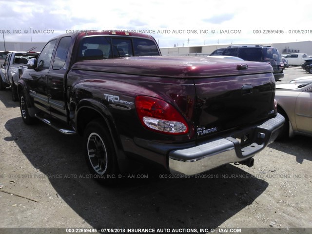 5TBRT34134S448165 - 2004 TOYOTA TUNDRA ACCESS CAB SR5 RED photo 3