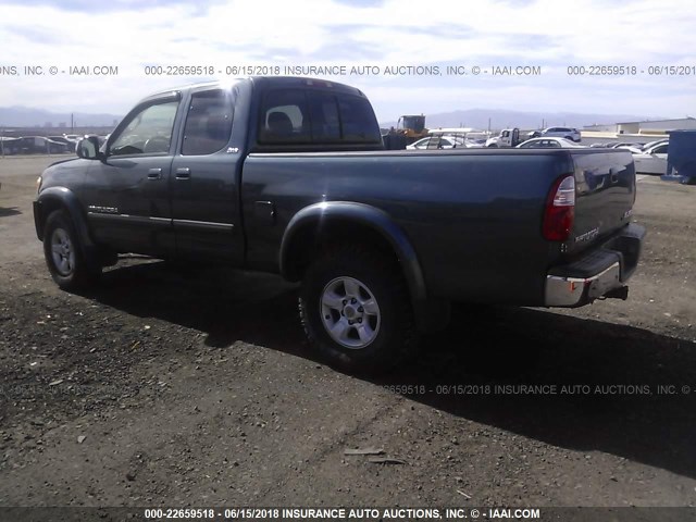 5TBBT44115S463529 - 2005 TOYOTA TUNDRA ACCESS CAB SR5 TEAL photo 3