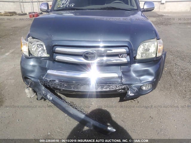 5TBBT44115S463529 - 2005 TOYOTA TUNDRA ACCESS CAB SR5 TEAL photo 6