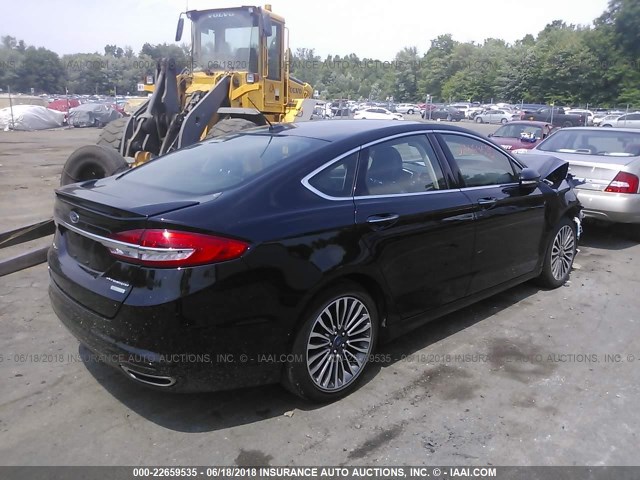 3FA6P0K93HR181971 - 2017 FORD FUSION TITANIUM BLACK photo 4