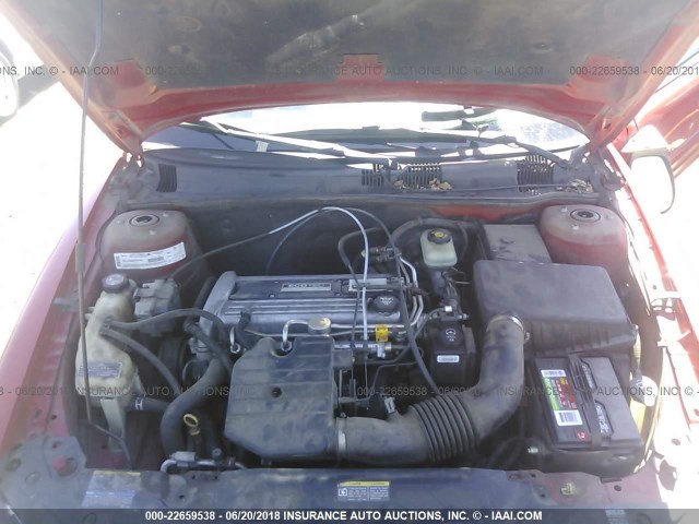 1G2NE52F52C266108 - 2002 PONTIAC GRAND AM SE RED photo 10