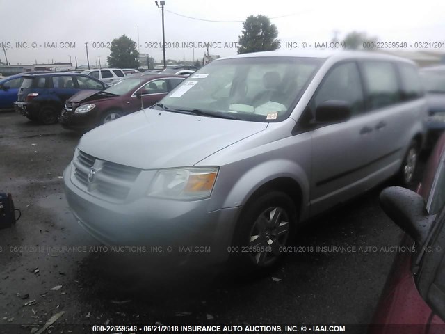 2D8HN44H18R788088 - 2008 DODGE GRAND CARAVAN SE SILVER photo 2