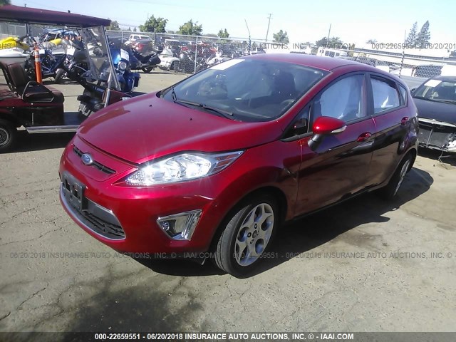 3FADP4FJ9BM168004 - 2011 FORD FIESTA SES RED photo 2