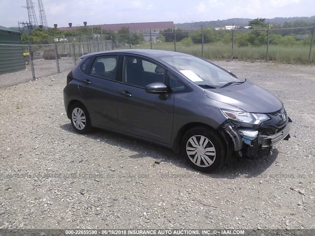 3HGGK5H51FM769104 - 2015 HONDA FIT LX GRAY photo 1