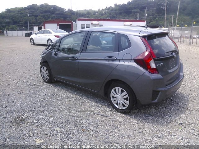 3HGGK5H51FM769104 - 2015 HONDA FIT LX GRAY photo 3