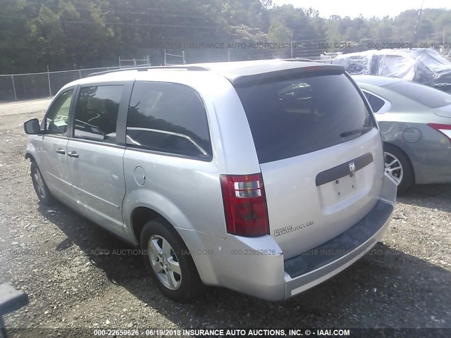 2D8HN44H38R703851 - 2008 DODGE GRAND CARAVAN SE SILVER photo 3