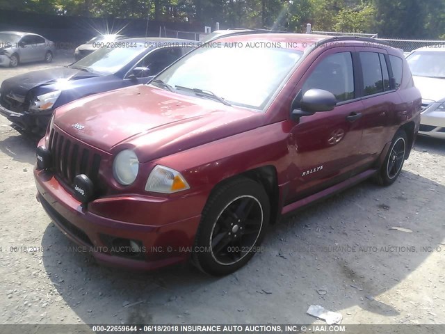 1J8FT47WX7D370225 - 2007 JEEP COMPASS RED photo 2