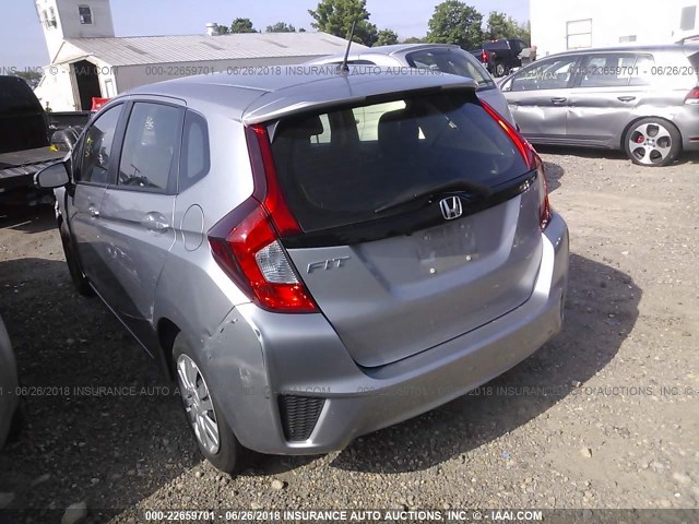 JHMGK5H58HS005001 - 2017 HONDA FIT LX GRAY photo 3