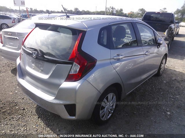 JHMGK5H58HS005001 - 2017 HONDA FIT LX GRAY photo 4