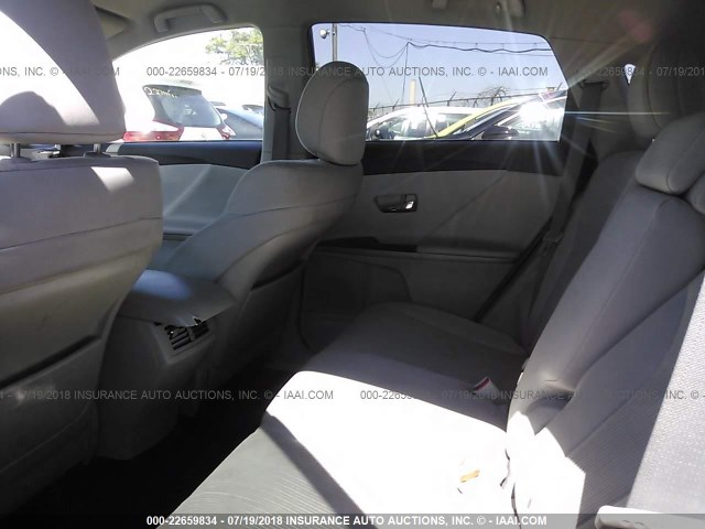 4T3BA3BB4BU028680 - 2011 TOYOTA VENZA SILVER photo 8