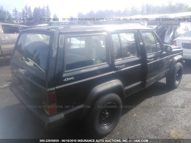 1J4FJ28PXPL517250 - 1993 JEEP CHEROKEE BLACK photo 4