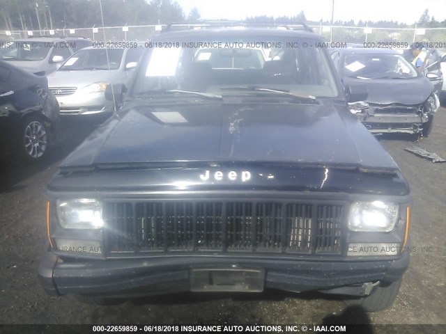 1J4FJ28PXPL517250 - 1993 JEEP CHEROKEE BLACK photo 6