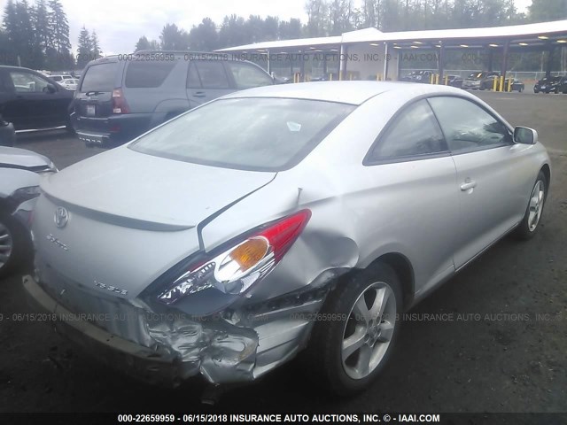 4T1CA30P14U009213 - 2004 TOYOTA CAMRY SOLARA SE/SLE ვერცხლისფერი ფოტო 4