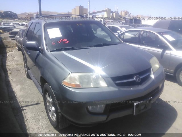 2HNYD18601H521331 - 2001 ACURA MDX TOURING GRAY photo 1