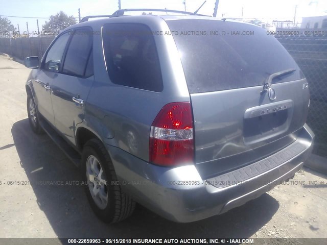 2HNYD18601H521331 - 2001 ACURA MDX TOURING GRAY photo 3