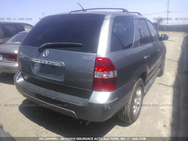 2HNYD18601H521331 - 2001 ACURA MDX TOURING GRAY photo 4