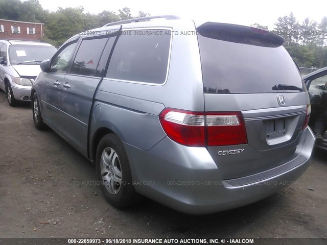 5FNRL38706B018719 - 2006 HONDA ODYSSEY EXL GRAY photo 3