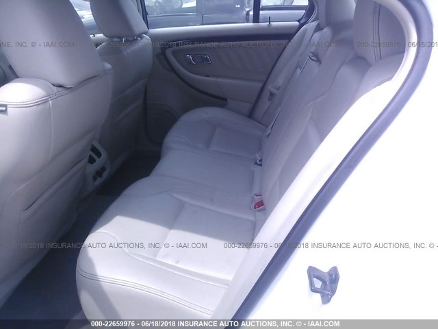 1FAHP2FW0AG113192 - 2010 FORD TAURUS LIMITED WHITE photo 8