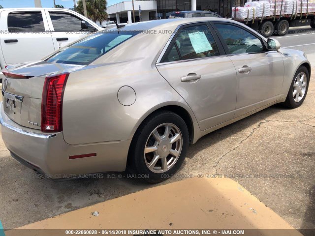 1G6DS57V980142887 - 2008 CADILLAC CTS HI FEATURE V6 GOLD photo 4