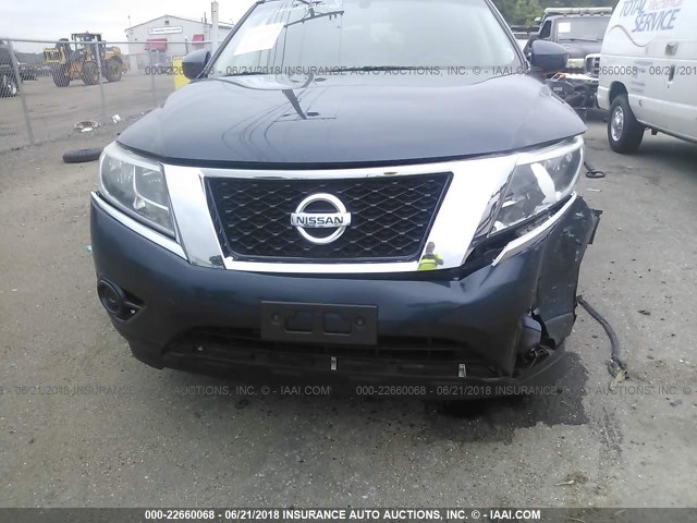 5N1AR2MM5DC628008 - 2013 NISSAN PATHFINDER S/SV/SL/PLATINUM BLUE photo 6