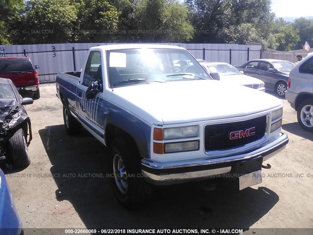 1GTGK24K8SZ540145 - 1995 GMC SIERRA K2500 WHITE photo 1