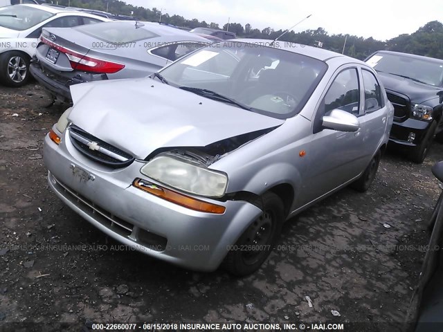 KL1TD52624B145204 - 2004 CHEVROLET AVEO SILVER photo 2