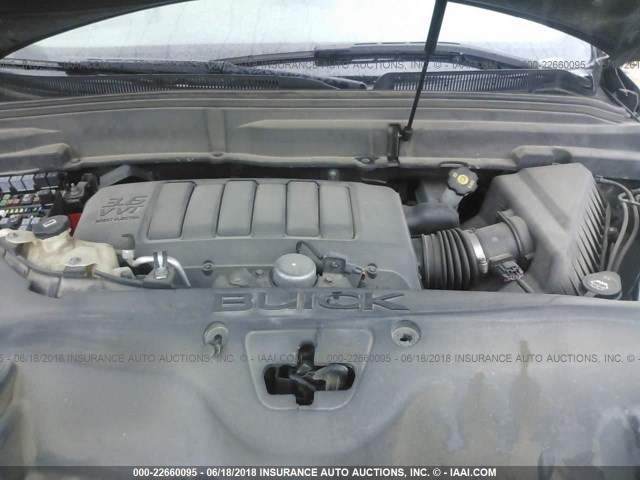 5GAKRBED9BJ213307 - 2011 BUICK ENCLAVE CXL Marron photo 10