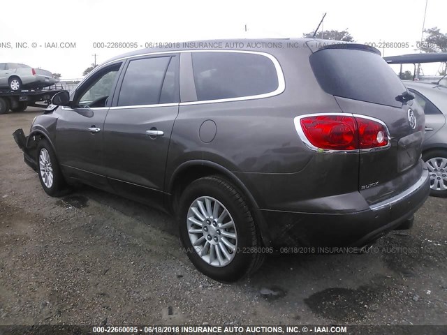 5GAKRBED9BJ213307 - 2011 BUICK ENCLAVE CXL Marron photo 3