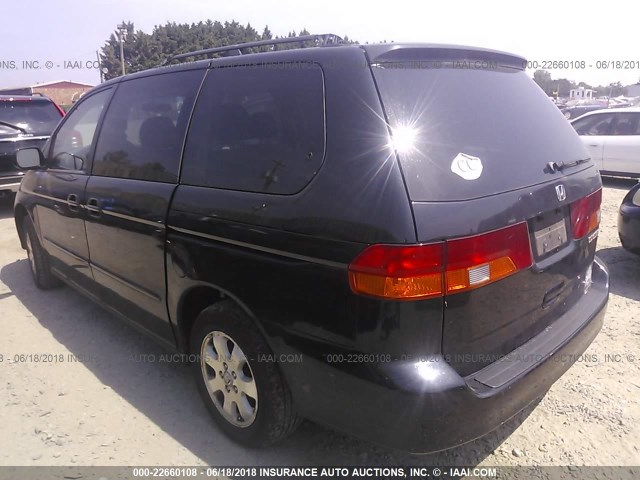 5FNRL18993B063613 - 2003 HONDA ODYSSEY EXL BLACK photo 3