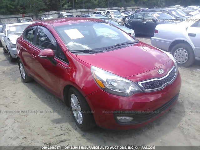 KNADN4A38D6189533 - 2013 KIA RIO EX/SX RED photo 1